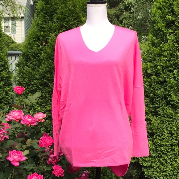 Last 1️⃣ Pink V-Neck Slouchy Sweater - Picture 3 of 5